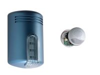 Marchio: VENITEM. Articolo: AS1KIT1CEF. Kit Doge AS1 Celeste calotta fumè + ATX2/S + batt. Sirena Doge wireless, AUTOPROTETTA, BIDIREZIONALE, SUPERVISIONATA, con sistema antischiuma brevettato a doppia tecnologia contro i falsi allarmi, sistema antishock contro gli urti violenti e lampeggiante a led, compatibile con qualsiasi tipo di centrale filare e/o wireless. Funziona in abbinamento con il dispositivo rice-trasmittente bidirezionale ATX2/S (completo di sirena interna), capace di comandare fino ad 8 sirene Doge wireless. La sezione trasmittente gestisce 4 ingressi di comando: 2 ingressi allarme e 2 ingressi ON/OFF, da collegare alla centrale di allarme. La sezione ricevente consiste in un display a 7 segmenti, 3 led di segnalazione e 3 uscite logiche e consente di ricevere e gestire tutte le informazioni provenienti dalle sirene memorizzate. Attraverso il display è possibile identificare quale sirena ha segnalato un problema, mentre i 3 led consentono di visualizzare il tipo di anomalia presente sulle sirene: allarme tamper, mancata supervisione e basso livello batterie. Sono disponibili 2 uscite elettriche a collettore aperto e 1 a relè che si attivano in concomitanza dell’anomalia segnalata. Alimentata da pacchetto batterie 7,5 V alcaline SIZE “D” incluso. L’autonomia prevista è di due anni circa calcolando 4 operazioni di stato giornaliere e un allarme mensile. Tramite il dip-switch è possibile impostare: 4 suoni, 4 temporizzazioni, escludere o abilitare il riporto sonoro ON/OFF, impostarne l’intensità acustica, escludere o abilitare la segnalazione ON/OFF impianto.