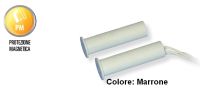 Marchio: VIMO. Articolo: CTI016PMMA. Sensore da incasso per superfici non ferromagnetiche. Protezione magnetica. Conforme Gr. 3 EN50131 contatto NC con magnete vicino. Doppio bilanciamento magnetico e cavo 4 poli 1,5m. Conforme Gr. 3 EN50131. Protezione magnetica su linea allarme; marrone.