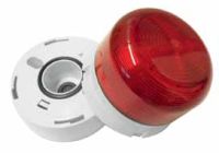 Marchio: VIMO. Articolo: C7LE1224RLED. Avvisatore lampeggiante a LED da esterno IP65. Connessione a morsetti estraibili, alimentazione 12Vcc o 24Vcc. Luce fissa o lampeggiante. Flash rosso.