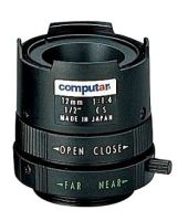 Marchio: ARITECH. Articolo: H1214FICS-3. Obiettivo manuale,lunghezza focale f. 12mm, formato 1/2”. Attacco CS. Apertura diaframma 1,4-16C.