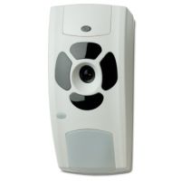 Marchio: ARITECH. Articolo: EV100-MSIR0V. Rilevatore volumetrico PIR 10m, 7 tende integrali, con telecamera B/N, dotata di illuminatore all'infrarosso integrato. Numero di pixel effettivi 628x582 (PAL). Sensibilità 0.2 lux a F1.2, uscita video UTP.