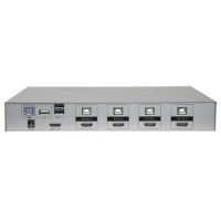 Marchio: DIERRETVCC. Articolo: VH-HDMI-KVM-SW-4K. HDMI KVM Switch - 4 entrate HDMI 4K (3840x2160@30Hz) e 4 USB type B - 1 uscita HDMI fino a 4K - Tastiera touch per cambio canale - Led indicatore di canale selezionato - Connessione USB e PS2 per tastiera e mouse - 2 porte USB 2.0