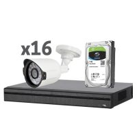 Marchio: DIERRETVCC. Articolo: VH-XS-KIT01. X-Security - Kit CCTV 16 Camere Compatte Lente Fissa 720p - Composto da: 1 x XVR4216AN 16 CH H.264 720p - 1 x HD2TB Disco Duro 2TB speciale per videovigilanza Wester Digital WD20PURX - 16 x CV126IB-HAC Telecamera bullet ECO 720p 3.6 mm IR 20m IP66