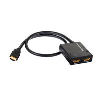 Marchio: DIERRETVCC. Articolo: vh-hdmi-splitter-2. Splitter moltiplicatore per 2 segnali video - 1 ingresso HDMI - 2 uscite HDMI - Consente dividere segnale su 2 monitor - Supporta risoluzione 1080p - Cavo pigtail 50 cm
