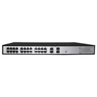 Marchio: DIERRETVCC. Articolo: VH-SW2624POE-420W. Switch da tavolo - 24 porte RJ45 10/100 Mbps + 2 Gigabit Combo Port - 24 porte PoE (porte 1~24) - Supporta alimentazione PoE fino a 420W in totale per tutte le porte - Compatibile con PoE IEEE802.3af/at