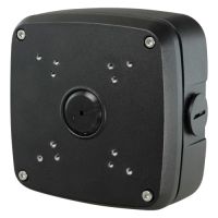 Marchio: DIERRETVCC. Articolo: VH-PFA121N-B. Scatola di giunzione per telecamere bullet - Metallico - Colore Nero - 135 mm (Al) x 135 mm (diametro base) - Permette di posizionare l'alimentatore al suo interno e passaggio interno cavi - Montaggio a parete - Controllare nella scheda web le altezze dei fori, per compatibilità con telecamere bullet