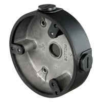 Marchio: DIERRETVCC. Articolo: VH-PFA137-B. Scatola di giunzione per telecamere dome - Metallico - Colore Nero - 32 mm (Al) x 120 mm (diametro base) - Permette il passaggio interno cavi - Controllare nella scheda web le altezze dei fori, per compatibilità con telecamere dome