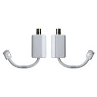 Marchio: DIERRETVCC. Articolo: VH-LR1002. Estensore Ethernet su coassiale - Trasmettitore e ricevitore passivi - Permette trasmettere 1 collegamento IP - Distanza massima 1000 m a 10 Mbps o 400 m a 100 Mbps - Supporta ePoE 48V e 53V - Compatibile con PoE e Hi-PoE tramite convertitore (non incluso) - Non occorre alimentazione