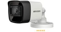 Marchio: HIKVISION. Articolo: DS-2CE16H8T-ITF. BULLET OTTICA FISSA 4 in 1 WDR 120dB EXIR 2.0 5MPBullet Turbo HD-TVI 5MP 4 in 1 (TVI-CVI-AHD-CVBS) di tipo Day&Night con filtro IR meccanico, WDR130dB in contenitore per esterno IP67, illuminatore EXIR 2.0 integrato sino a 30m, sensore 5MP Progressive Scan CMOS, sensibilità 0.003 Lux F1.2 con AGC attivo, 0 Lux con IR, ottica fissa 2.8mm. Supporta 3D Digital Noise Reduction, BLC, HLC, Smart IR. dati Up to Coax con HIKVISON-C. Uscita video HD-TVI alimentazione 12Vdc 4.8W, temperatura di esercizio da -40°C a +60°C.
