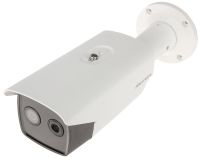 Marchio: HIKVISION. Articolo: DS-2TD2617-3/V1. TERMICA BULLET IP BI-SPECTRUM OTTICA FISSA 160*120RISOLUZIONE Termica: 160x120@25fps Ottica: 2MP 1920x1080@25fps SENSORE Termico: Ossido di Vanadio senza raffreddamento Ottico: 1/2.8” Progressive Scan CMOS DISTANZA PIXEL 17 µm RISPOSTA SPETTRALE 8µm-14µm SENSIBILITA' Termica < 40mk, Ottica Color: 0.002 Lux @(F1.5,AGC ON), B/W: 0.0002 Lux @(F1.5, AGC ON) RANGE TEMPERATURA -20°C + 150°C (±8°C) OTTICA Termica-Ottica 3mm-4mm VISUALIZZAZIONE DOPPIO SPETTRO Fusione o Picture in Picture DAY&NIGHT ICR SMART FEATURES Line Crossing, Intrusion, Region Entrance, and Region Exiting, 3 temperature measurement (10 PUNTI, 10 REGIONI, 1 LINEA), fire detection 10 punti dedicati COMPRESSIONE VIDEO H.265+/H.265/H.264+/H.264 PORTATA IR 40m SLOT SD CARD Micro SD/SDHC/SDXC (up to 128GB) STREAM 2 DWDR INGRESSI/USCITE 1/1 Audio 2/2Allarme ALIMENTAZIONE 12 VDC ± 20% max. 12W PoE (802.3af) TEMPERATURA DI ESERCIZIO -40 °C to 60 °C GRADO DI PROTEZIONE IP66