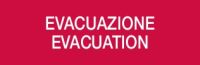 Marchio: COOPER. Articolo: CSA08642. Diciture per pannello serie 5000. EVACUAZIONE EVACUATION