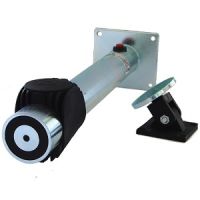 Marchio: NOTIFIER. Articolo: FG-300 (RIF90D). Fermo elettromagnetico con tubo distanziale e testa girevole dotato di piastra di ancoraggio con regolazione angolare. Pulsante per sblocco manuale. Protetto contro le inversioni di polarità. Tensione di funzionamento 24Vcc. Forza di tenuta di 50 Kg. Tubo distanziale regolabile tra 300 e 325mm. Dimensioni: 93mm x 89mm x 59,5mm.