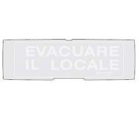 Marchio: NOTIFIER. Articolo: P-PAN1-P-EVL-G. Pellicola in policarbonato con la scritta 