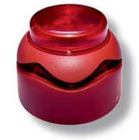 Marchio: UNITEK. Articolo: UTKASLE1224SRR. Flashtone sirena con lampeggiante incorporato 12/24v - base rossa - flash rosso- base alta ip65 - certificata en54-3 