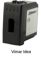 Marchio: DOMOTEC. Articolo: DLT60VI. Vimar Idea. Gli attivatori DLT60 utilizzano il bus RS485 a 4 fili Domotec, grazie ai 4 LED di segnalazione forniscono una chiara informazione sullo stato dell’impianto. Il sistema di connessione con la chiave DCM02 è garantito per migliaia di inserzioni grazie alla particolare contattiera autopulente realizzata da Domotec per i suoi attivatori e chiavi. L’attivatore DLT60 è anche disponibile nella versione universale che permette l’impiego del medesimo attivatore su diverse serie di portafrutti e placche.Caratteristiche• Connessione su bus RS485 a 4 fili • 4 LED di stato• Contattiera autopulente Domotec• Per chiave DCM02 (non compresa)