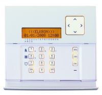 Marchio: ELKRON. Articolo: KP500D/N. Tastiera remota con display LCD alfanumerico 2 righe per 16 caratteri>> Tensione di funzionamento min/max: 9 Vcc ÷ 15 Vcc>> Regolazione del contrasto e della luminosità>> 9 LED di segnalazione di stato del sistema>> 12 tasti alfanumerici>> 7 tasti di navigazione>> 3 tasti di comando rapidi>> Buzzer con livello sonoro regolabile>> 2 ingressi ausiliari>> La tastiera è protetta contro l’apertura e l’asportazione ed è alimentata dal bus con cui è collegata alla centrale>> Dimensioni (L x H x P): 151 x 125 x 29 mm>> Certificazione EN50131 grado 3