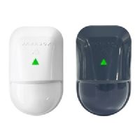 Marchio: PARADOX. Articolo: PXMD5M. Rivelatore di movimento senza fili in miniatura per interni. Angolo di rilevamento di 100° e una copertura fino a 12 metri. - Sensore PIR a doppio elemento - Fasci antistrisciamento - Fornito con batteria al litio DL123A 3V, 1400 mAh - Sensore di temperatura - Durata della batteria fino a 5 anni - Certificazioni: CE, EN 50131-2-2, EN 50131-6, EN 50131-5-3, FCC 15.247