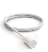 Marchio: TSEC. Articolo: CLR-TW-4C-W. Contatto CLIC serie R, NC, cavetto 50cm 4 conduttori tamper passante, a vista color bianco