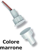 Marchio: UNITEK. Articolo: UTKCZK122MR. Sensore inerziale plastico da incasso con contato magnetico per porte metalliche - marrone