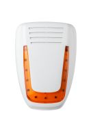 Marchio: VENITEM. Articolo: 20200106. Sirena autoalimentata a 13.8 Vdc con lampeggiante a led e sistema Antischiuma-antishock. Mose LS bianco opaco cal. Arancio.