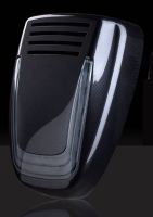 Marchio: VENITEM. Articolo: 20200123. Sirena autoalimentata a 13.8 Vdc con lampeggiante a led e sistema Antischiuma-antishock. Mose LS nero lucido tech cal. Fumè.