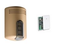 Marchio: VENITEM. Articolo: AS1PKIT2BRF. Kit Doge AS1/P Bronzo calotta fumè + ATX3 + batt. Sirena Doge wireless, AUTOPROTETTA, BIDIREZIONALE, SUPERVISIONATA, sistema antischiuma brevettato a doppia tecnologia contro i falsi allarmi, antishock contro gli urti violenti, antiperforazione e lampeggiante a led, compatibile con qualsiasi tipo di centrale filare e/o wireless. Funziona in abbinamento con il dispositivo bidirezionale ATX3 (senza sirena interna). Funzioni come per ATX2/S.