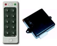 Marchio: ARMAS. Articolo: MICROTEN - C 408. Kit per automatismi o controllo accessi composto da: tastiera Microten, in resina con rinforzo di fibra di vetro, IP67, elettronica remota C 408 monocanale, 60 codici.