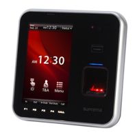 Marchio: ETER. Articolo: ETER SUP BST2M-OC. Terminale biometrico di controllo accessi e presenze: Monitor LCD 5” WVGA Touch Screen Lettore ottico di impronta Telecamera per face checking e videotelefono Lettore di carte RFID 13,56MHz Mifare/Desfire Capacità template 400.000 (1:1), 20.000 (1:N) 200.000 utenti Eventi: 1.000.000 / Immagini: 5.000 Interfacce: TCP/IP, Wiegand 2 porte RS485, RS232, 4 porte TTL I/O, 2 Relè USB, Slot per SD card Tamper Switch Suono a 16 bit Hi-Fi per voce e indicazioni sonore Temperatura di Lavoro: - 20°C ~ 50°C 12vDC, PoE Dimensioni (mm) 155(L) x 155(A) x 40(P) 