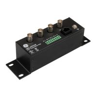 Marchio: ARITECH. Articolo: GEC-4VPHUB. Ricetrasmettitore video su UTP a 4 canali, protezione da sovratensioni e loop di terra