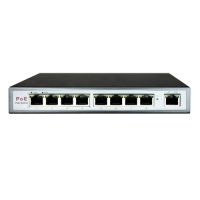 Marchio: DIERRETVCC. Articolo: VH-SW0904POE-65W. Switch da tavolo - 8 porte + 1 Uplink RJ45 10/100 Mbps - 4 porte PoE - Supporta alimentazione PoE fino a 65W in totale per tutte le porte - Compatibile con PoE IEEE802.3af/at