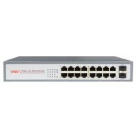 Marchio: DIERRETVCC. Articolo: VH-SW1816POE-GIGA-200W. Switch da tavolo - 18 porte RJ45 10/100/1000 Mbps + 2 Gigabit Combo Port - 16 porte PoE (porte 1~16) - Supporta alimentazione PoE fino a 200W in totale per tutte le porte - Compatibile con PoE IEEE802.3af/at