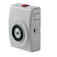 Marchio: ARITECH. Articolo: FE230. Elettromagnete per montaggio a muro completo di controplacca articolata e pulsante di sblocco. Alimentazione a 24Vcc con forza di tenuta di 400N ed assorbimento di 1,6 W. Protezione IP42. Certificato EN1155