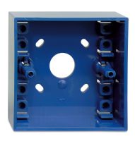 Marchio: ARITECH. Articolo: DM787B. Scatola per montaggio a vista dell'avvisatore DMN700 completa di morsetto per il collegamento della terra. Colore blu