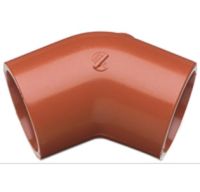 Marchio: ARITECH. Articolo: FHSD774P. Curva di giunzione a 45° in ABS di colore rosso per tubo di campionamento rigido da 25mm. Confezione da 10 pezzi.