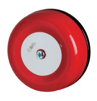 Marchio: COOPER. Articolo: GONG. Campana per sistemi di allarme incendio, sicurezza, sistemi industriali, e altre segnalazioni. Materiale calotta in acciaio di colore rosso. Materiale base in policarbonato di colore nero. Tipo di connessione a morsetti. Grado di Protezione IP42. Alimentazione: 12 Vcc/24 Vca. Pressione acustica: 93/95 dB. Dimensioni: diam.150xA60 mm. Omologato EN54-3:2000+A1:2002. 