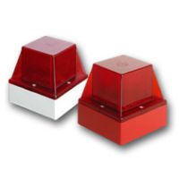 Marchio: COOPER. Articolo: 1483-CR. LAMPEG. CALOTTA ROSSA 12V IP55, BASE BIANCA, LUCE FISSA SELEZIONABIL