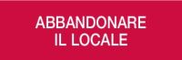 Marchio: COOPER. Articolo: CSA08664. Pittogramma “ABBANDONARE IL LOCALE” per pannelli serie 505x