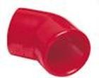 Marchio: COOPER. Articolo: AA-E25-45R. Gomito 45° in ABS, DN 3/4”, Sp. 1,9mm, PN16 di colore rosso.