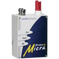 Marchio: NOTIFIER. Articolo: MICRA. Sistema ad aspirazione ad un canale che analizza il fumo utilizzando un sensore laser ad elevata sensibilità per valori da 0,03% al 25% di oscuramento metro. L’aspirazione avviene per mezzo di ventola e di tubazione provvista di fori, questa è in ABS con 50 metri di lunghezza massima. Il sistema incorpora un sensore per il controllo sulla continuità della portata. Led per segnalazione di normale funzionamento, allarme e guasto. Realizzato in accordo alla Normativa EN54 parte 20. Alimentazione 24Vcc. Corrente a riposo di 250 mA. Temperatura di funzionamento da 0°C a +50°C. Umidità relativa sino a 95%. 