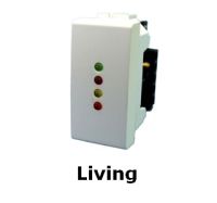 Marchio: COMBIVOX. Articolo: Modulo inseritore BUS. Inseritore per chiave di prossimità su BUS RS485 serie Living per centrali Elisa 8, Elisa 24, Amica 64 Plus ed Amicavideo. 4 led di colore diverso (verde, rosso, giallo e arancio) ai quali è possibile associare una funzione (solo inserimento, inserimento/disinserimento, comando, zona aperta, stato uscita). Possibilità di programmare la chiave prossimità), associando una funzione diversa per inseritore  