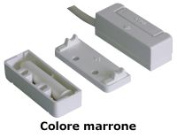 Marchio: COOPER. Articolo: 410-TF-M. Contatto magnetico da incasso o a vista marrone
