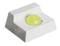 Marchio: COOPER. Articolo: O-1490-CG. Avvisatore ottico con led giallo a luce fissa o lampeggiante di grande dimensione con visione a 180°. Base termoplastica bianca. Alimentazione 12/24Vcc. Assorbimento 10 mA. Grado di protezione IP40. Dimensioni 50x45x25 mm 