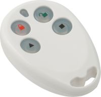 Marchio: DOMOTEC. Articolo: DRC24. Radiocomando a 4 tasti – bidirezionale. SOLO PER MODELLI DI CENTRALE 150-250-350 (con concentratore wireless bidirezionale DRX66AE)