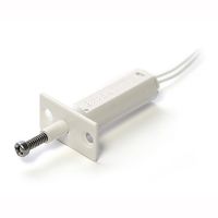 Marchio: HONEYWELL. Articolo: 955WH . Contatto reed N.C. con pistone a vite per regolazione corsa di colore bianco. Utilizzabile come antimanomissione. Portata 0, 5A. Dimensioni diametro 13 mm., lunghezza 38 mm.