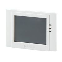 Marchio: HONEYWELL. Articolo: CP042-00. la nuova tastiera grafica tattile a colori con lettore di prossimit integrato che semplifica e velocizza l'utilizzo del sistema Dimension. Galaxy TouchCenter personalizzabile: grazie ad una memoria MMC possibile modificare l'immagine dello sfondo della tastiera offrendo all'utente un prodotto completamente personalizzato. CARATTERISTICHE Schermo 240 x 320 pixels, 256 colori Dimensioni 182 x 128 x 38mm (L x A x P) Peso inclusa la staffa 0, 5 kg Corrente assorbita: Standby - 105mA / Attivata – 170mA