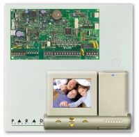 Marchio: PARADOX. Articolo: GRAFICA-EVO48-C. Kit Grafica EVO48-C. Comprende 1 centrale EVO48 ed 1 tastiera Grafica K07C colore champagne con schermo grafico LCD mm 65x65 ad alta luminosità con mappe grafiche, visualizzazione della temperatura, suonerie, menu a icone e 1 ingresso di zona. Armadio metallico mm 280x280x76.