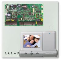 Marchio: PARADOX. Articolo: GRAFICA-EVO192. Kit Grafica EVO192. Comprende 1 centrale EVO192 ed 1 tastiera Grafica K07 colore argento con schermo grafico LCD mm 65x65 ad alta luminosità con mappe grafiche, visualizzazione della temperatura, suonerie, menu a icone e 1 ingresso di zona. Armadio metallico mm 280x280x76.