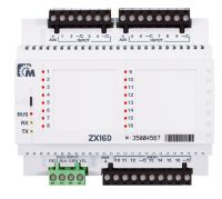 Marchio: PARADOX. Articolo: ZX8D. Modulo espansione 8 zone cablate. Collegamento diretto sul BUS della centrale. Compatibile con centrali DIGIPLEX EVO.Fornito in contenitore standard DIN per una rapida e conveniente installazione con morsettiera estraibile per una manutenzione veloce. Dimensioni mm 106 x 104.➤ Modalità diagnostica: LED zone accese/spente per identificare gli ingressi assegnati alle zone, verifica la correttezza dei collegamenti (senza resistenza,con singola resistenza o doppia resistenza) eseguendo una prova.➤ Visualizzazione tramite 8 LED dello stato delle zone➤ Visualizzazione tramite 3 LED dello stato del modulo➤ Firmware aggiornabile tramite BUS ad alta velocità (RS-485)