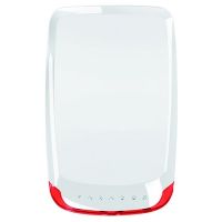 Marchio: PARADOX. Articolo: SR230. Versione a 433MHz. Sirena per esterno senza fili bidirezionale completamente supervisionata dalla centrale per batteria bassa e manomissione.Compatibile con centrali MAGELLAN MG6250 versione 3.0 o superiore, MG5000/MG5050 versione 4.0 o superiore e centraliSPECTRA SP (esclusa centrale SP4000) con ricevitore radio RTX3 versione 1.50 o superiore e con tastiera L32LX.Dimensionimm 134x217x51. Richiede 3 pile alcaline 1.5V formato “C”.➤ Design elegante e sottile➤ Fino a 4 sirene interne o esterne senza fili per centrale➤ Visualizzazione sulla centrale dell'intensità del segnala radio di ogni singolasirena➤ Segnalazione acustica e visiva per inserimento/disinserimento➤ Intensità sonora sirena 100dB➤ Segnalazione allarmi intrusione e incendio con suono differente➤ Lente strobo disponibile in 3 colori (rosso, blu ed ambra)➤ Antimanomissione per apertura coperchio e rimozione da muro➤ Conforme EN50131 Grado 2