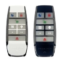 Marchio: PARADOX. Articolo: REM28M/B . Telecomando senza fili a 8 pulsanti resistente all’acqua che consente agli utenti di con­trollare lo stato del sistema e le funzioni di controllo con la semplice pressione di un pulsante. Comunica con i sistemi di allarme Paradox M tramite trasmissione wireless bidirezionale GFSK avanzata con crittografia e salto di frequenza, garantendo maggiore sicurezza, lunga portata e maggiore durata della batteria. Gli utenti possono attivare/di­sattivare il sistema, attivare le modalità Stay/Sleep, attivare allarmi antipanico e controllare i PGM in tutta comodità. Il telecomando è facilmente configurabile tramite l'app BlueEye.  Colore bianco.- Telecomando a 8 pulsanti: inserimento totale, parziale (notte), disattivazione, panico, domotica - Resistente all’acqua - Design elegante e durevole - Pulsanti retroilluminati - Fornito con 1 batteria al litio 3V 230 mAh - Durata della batteria fino a 2 anni - Certificazioni: CE, FCC 15.247